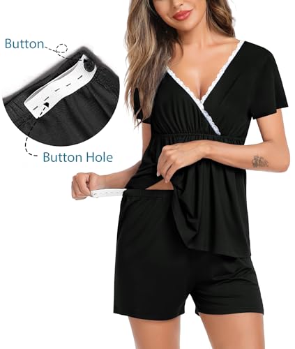Ensemble de pyjama de maternité anti-pression pour allaiter - 2