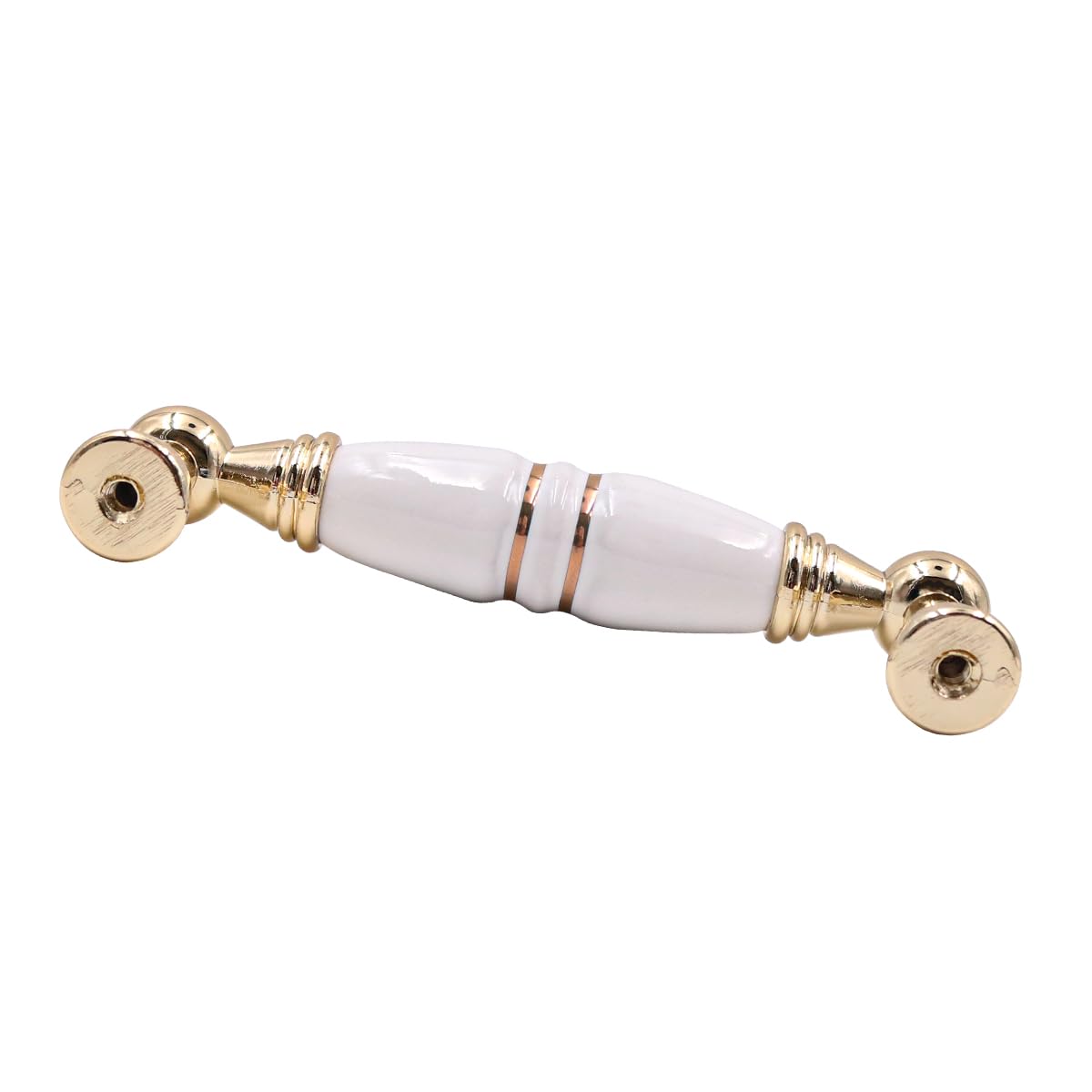 ZONADAH Set of 4 Cabinet Ceramics Handles, Hole Distance 96mm, White Ceramics Cabinet Pull Handles - Image 2