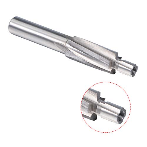 Image of uxcell HSS-AL Cobalt Counterbore End Mill Cap Screws Expand Holes 4 Flutes, 4 X 7.4mm
