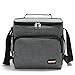 12L Portatil Bolsa Térmica Porta Alimentos, Porta Alimentos de Refrigeración Aislamiento Bolsa con Correa Ajustable, Isotermica de Almuerzo Nevera Portatil para Alimentos Frutas (Gris)