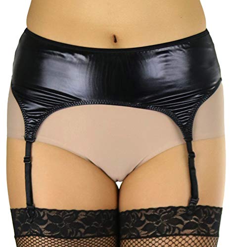 Image of ToBeInStyle Women's Wet Look Garterbelt