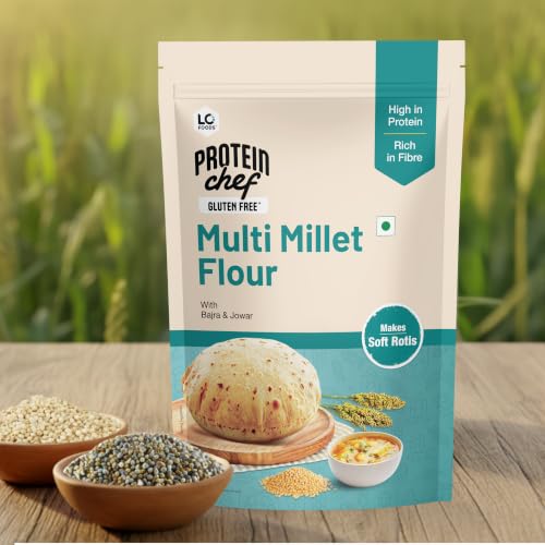 Image of Lo Foods Gluten Free Multigrain Atta 1 Kg, Multi Millet Flour, High Fibre, High Protein, Gluten Free Atta