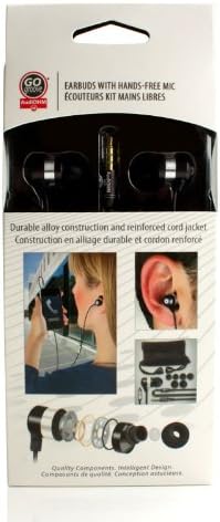 Miniatura 7 de GOgroove AudiOHM - Auriculares HF con micrófono, graves profundos y cómodos geles de oído (negro) con diseño de aislamiento de ruido, carcasa