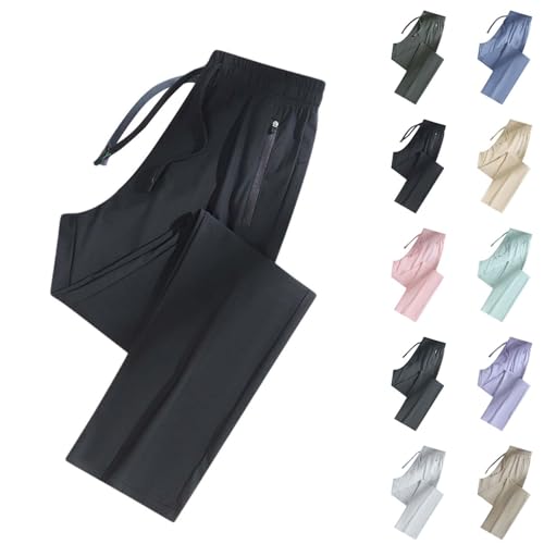 Stretch Active Pants for Women Over 50 Beeswan Stretchy Ice Silk Pants Quick Drying Comfy Fit Pant2