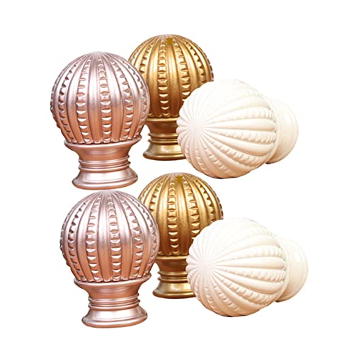 HiyyFloy 2 Stück Gardinenstangen Endkappen - Dekorative Abschlüsse Für Vorhangstangen