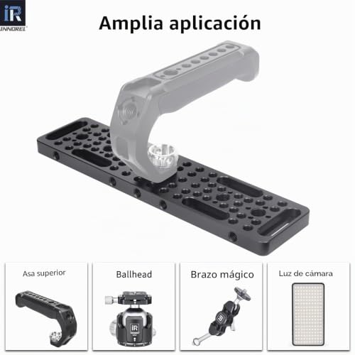Placa para cámara réflex INNOREL CP2005 queso de 20mm con roscas múltiples 6
