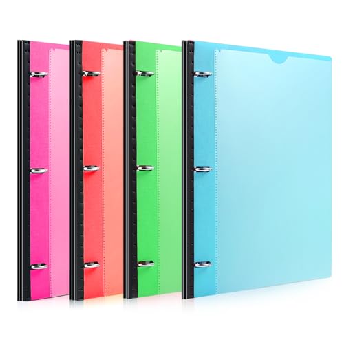 Classeur 3 anneaux 2,5 cm lot de 4 classeurs télescopiques personnalisables école et bureau