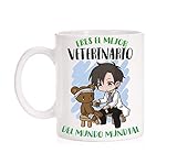 FUNNY CUP Taza Eres el Mejor Veterinario del Mundo Mundial. Taza Divertida de Regalo (Veterinario)