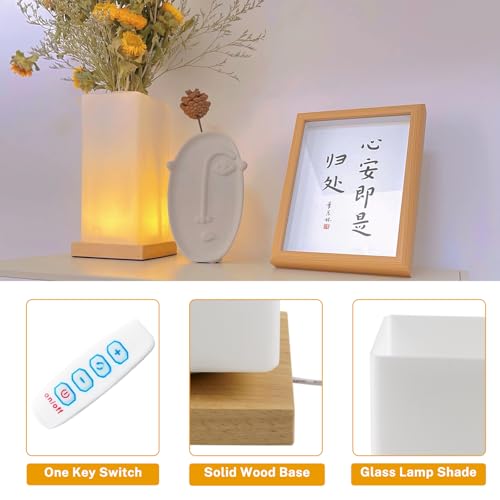 Vase-Lamp-Table-Lamp-Dimmable-3-Colors-Vase-Table-Lamp-USB-Charge-Bedside-Lamp-Frosted-Glass-Shade-with-Wood-Base Vase Lamp Table Lamp Dimmable 3 Colors Vase Table Lamp USB Charge Bedside Lamp Frosted Glass Shade with Wood Base