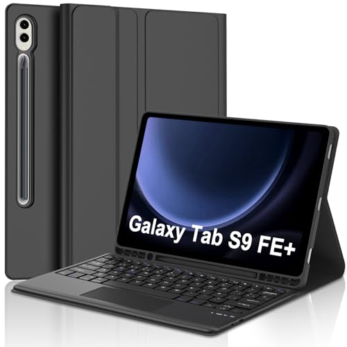 Teclado con Trackpad para Samsung Tab S9 FE Plus 12.4', Español Teclado para Galaxy Tab S9 FE+/ S9 FE Plus 12.4'