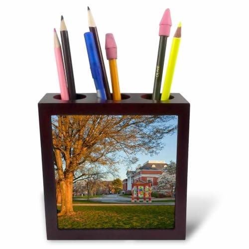 3dRose ph_92433_1 Education, University of New Hampshire Us30 Jmo1621 Jerry & Marcy Monkman Tile Pen Holder, 5"