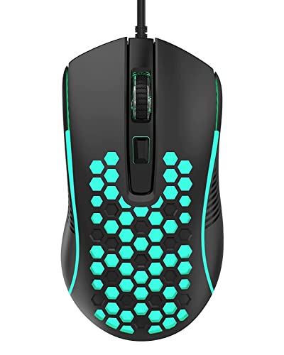 Aula S11 Wired Gaming Mouse, Ultra-Lightweight Honeycomb Computer Mice With RGB Backlit, 3600 DPI Optical Sensor, 1.5m Cable Length USB Computer Mouse For Rs. 172 @ 81 %