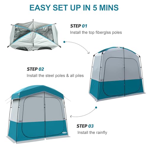 Image of Shower Tent, Outdoor Camping Privacy Shelter-Dressing Changing Room-Portable Toilet Tent for Hiking Sun Shelter Picnic Fishing