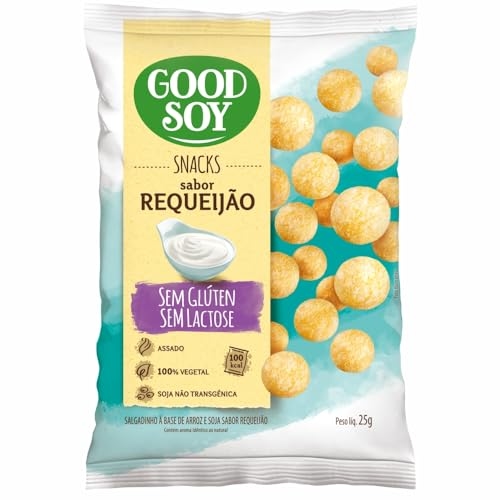 GoodSoy Snacks Salgadinho de Requeijão Sem Glúten Sem Leite Sem Lactose 25g