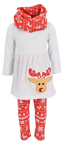 Unique Baby Girls 3pc Tunic Set with Leggings and Scarf