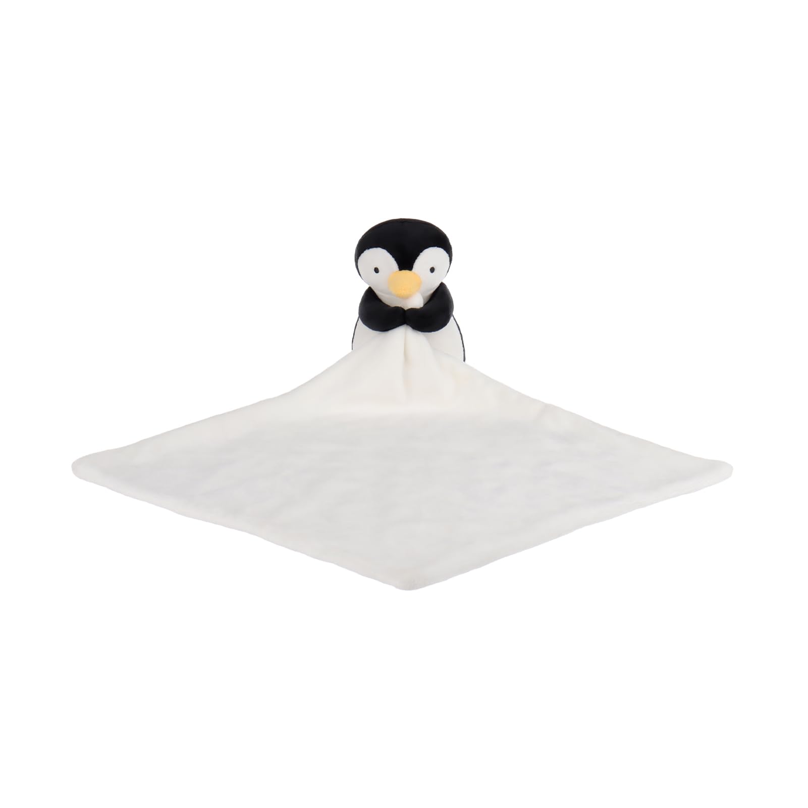 Apricot Lamb Stuffed Animals Security Blanket Black Penguin Infant Nursery Character Blanket Snuggler Plush(Black Penguin, 14 Inches)