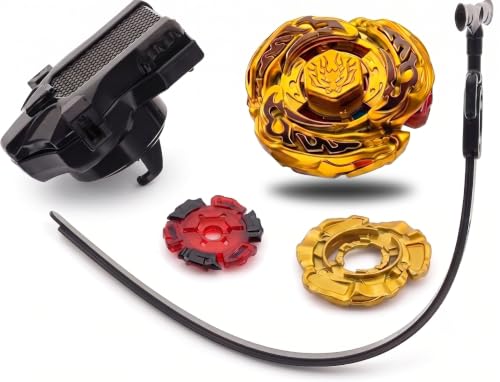 Image of Funstars L-Drago Destroy F:S Metal Fury Spinning Top with Launcher(Gold)