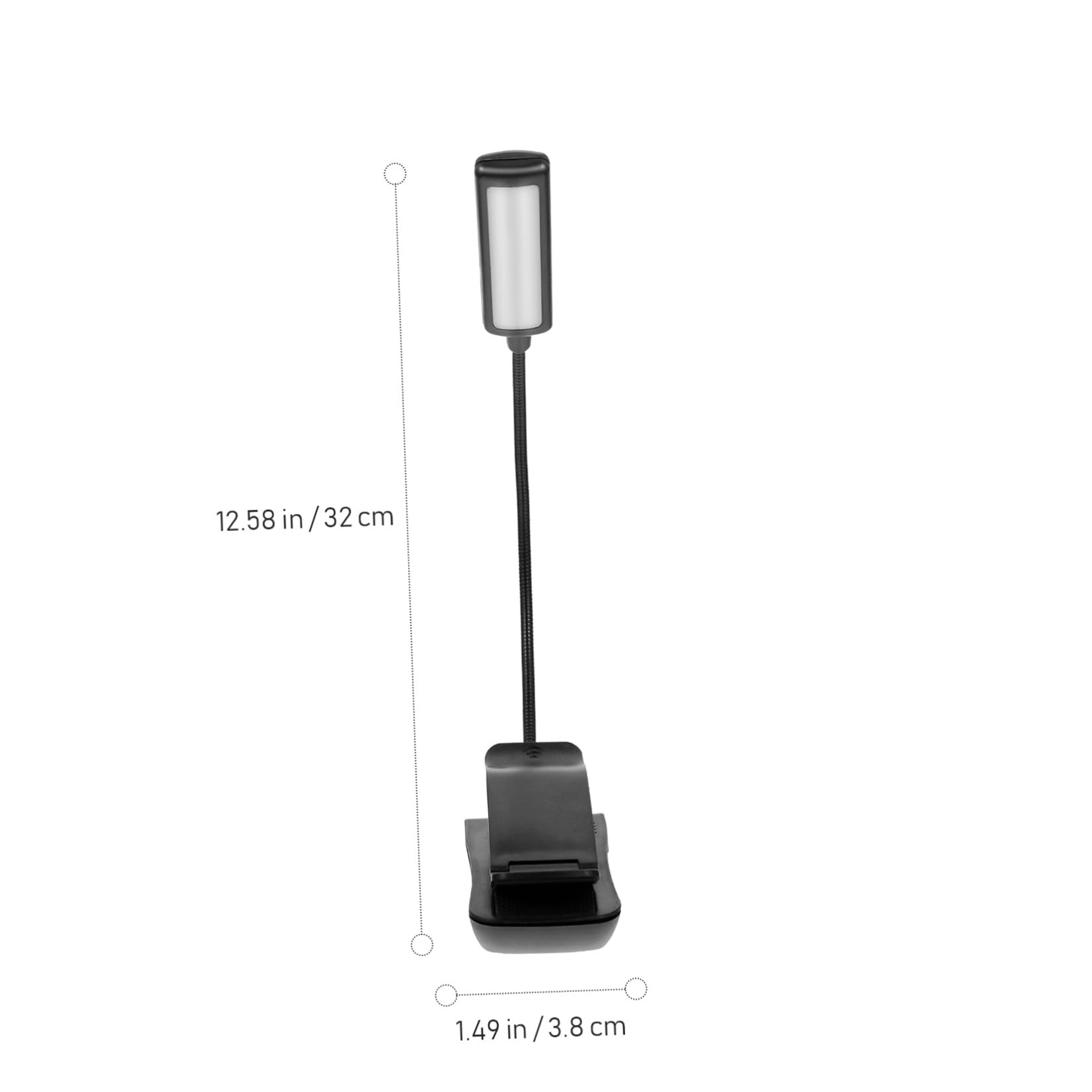 Lampe de Lecture Rechargeable LED à Clipser Noire 2 Pièces