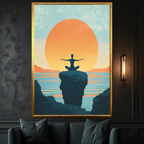 Tableau sur toile méditation océan pour cultiver l'inspiration zen au quotidien