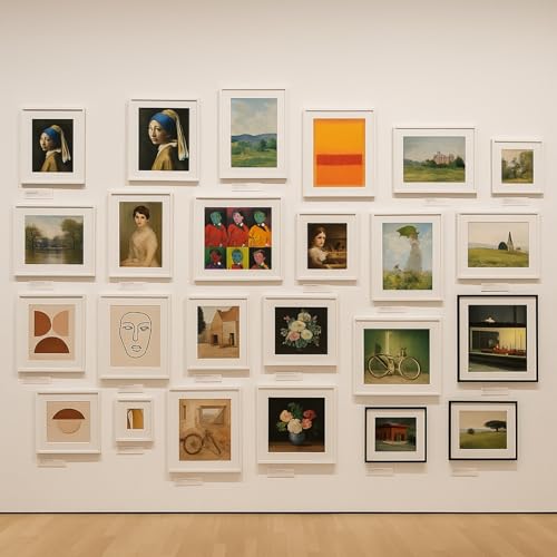 6x6 Oak Wood Picture Frame - Minimalist 6x6 Picture Frame, 6"x6" Frame Wood, Natural Solid Wooden Picture Frames for Wall Art Photo and Prints(1 Pack, White)