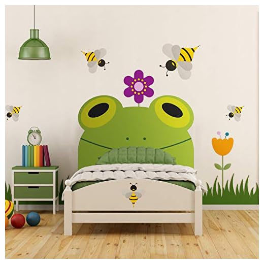 Megadecor Cabecero Cama PVC Decorativo Económico Diseño Infantil Rana 100 x 100 cm.