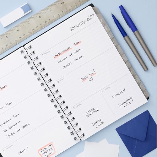 Image of Blue Sky 2027 Weekly and Monthly Planner Calendar Notes, Includes January 2027 - December 2027, 5.875 inch x 8.625 inch, Flexible Cover, Wirebound, 30 Extra Notes Sheets, Laminated Tabs, Enterprise