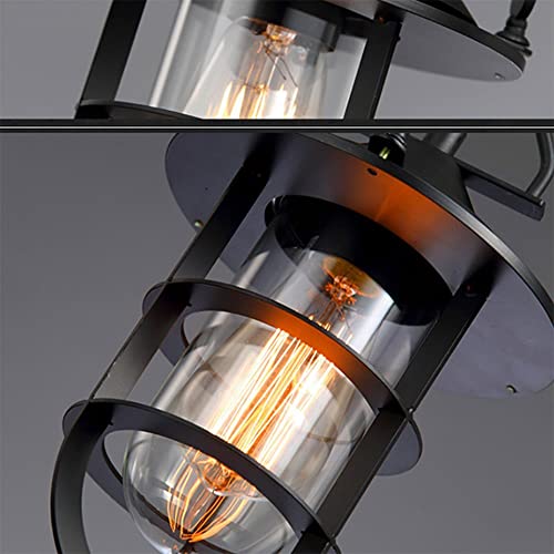 Suspension rétro E27 en fer pour déco de bar et barbier - 4