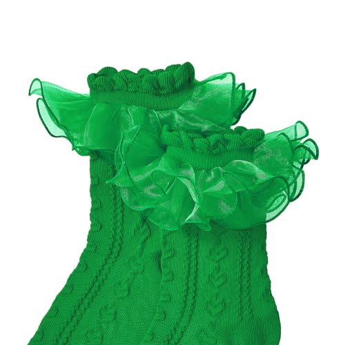 Image of Zando Ruffle Socks Women Lace Frilly Tutu Dress Socks for Adult