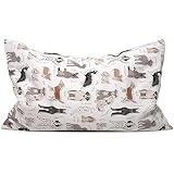 Zirbenkissen 30x20cm Bio-Baumwolle 'Liebe Hunde' + Bio-Inlett - 100% naturrein. Duftkissen mit Zirbenspäne