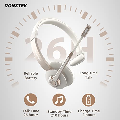 Wireless Headset, Bluetooth Headphones With Microphone Noise Canceling With Usb Dongle & Mic Mute, Trucker Bluetooth Headset For Cell Phone Computer Office Call Center Skype Zoom Conference #TOP5