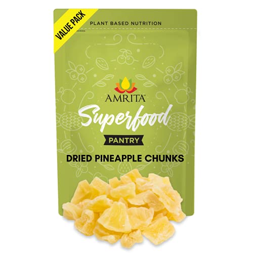 Amrita Candied Dried Pineapple Diced 2 lb - Packed Fresh in Resealable Bulk Bags - Non GMO - Candied Pineapple For Fruitcake - Dried Pineapple Chunks