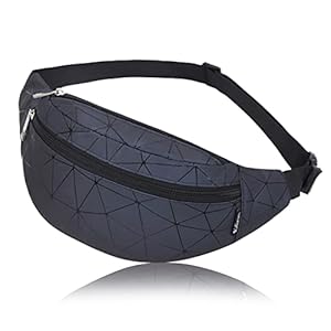 Sac Banane Dames Ville De Sécurité pour Femme PU Etanche Sac de Voyage Randonnée Sacs de Sport Vélo à Dos Waist Fanny Pack Running Outdoor Ceinture de pour Gym, Jogging, Escalade