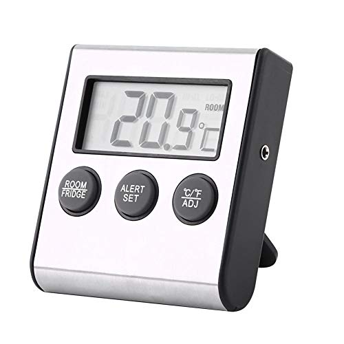 Fridge Thermometer, Food Service Freezer-Refrigerator Thermometer or New Digital LCD Refrigerator Thermometer with Magnet and Stand Perfect for Measuring Temperature