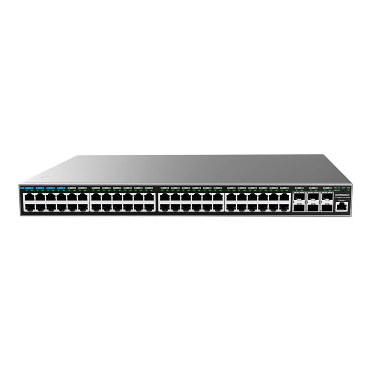 Grandstream Enterprise Layer 3 Managed PoE Network Switch, 48 x GigE (40 x PoE+, 8 x PoE++), 6 x SFP+ GWN7816P