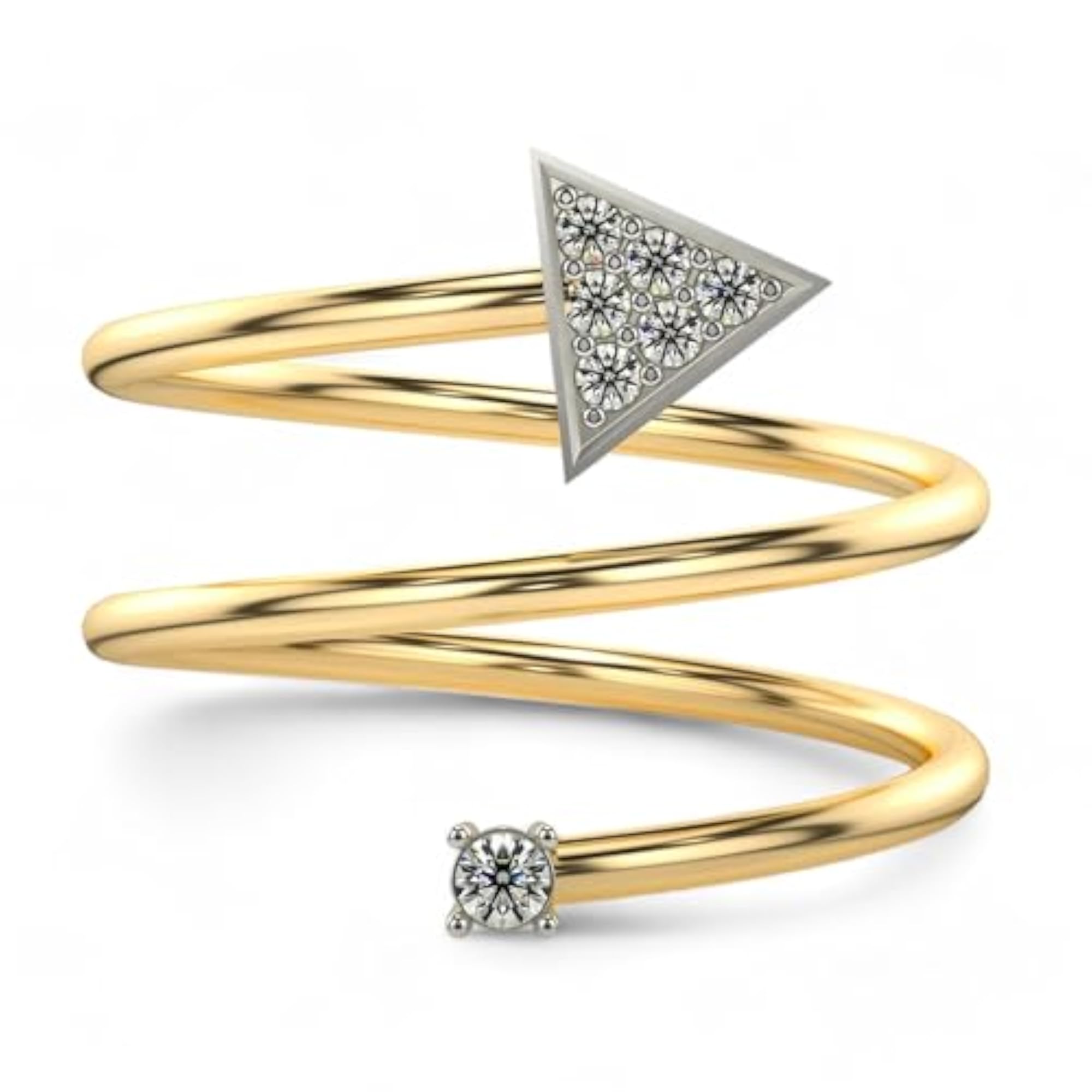 Women's Sterling Silver & Lab Grown Diamond 0.11cts Ring, Elegant