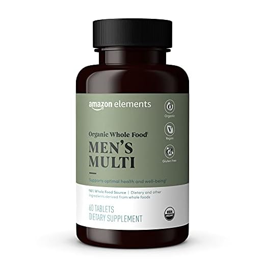 Amazon Elements Organic Whole Food Men's Multi, 60 tablets