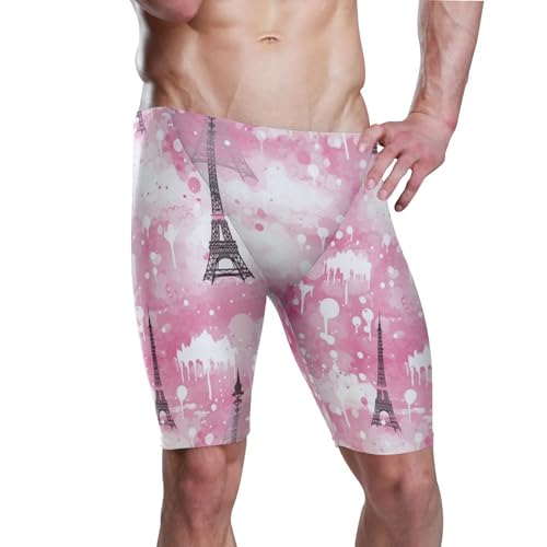 Paris Eiffel Tower Men's Swimsuit Swim Jammers L B0402111