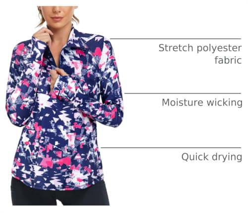 Image of Cucuchy Womens V Neck Golf Polo Shirts Moisture Wicking Sports Workout Tops