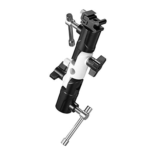 Supon Flash Bracket U-Shape,180° Adjustable Swivel Umbrella Softbox Holder With 1/4" To 3/8" Screw &Nut Adapter And Cold Shoe Mount For Dslr Cameras,Speedlites,Tripod,Light Stand,Studio,Led Light #TOP2