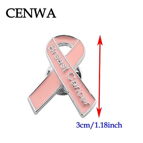 CENWA Pink Ribbon Enamel Breast Cancer Awareness Pin Pink Awareness Breast Cancer Support Gift Keep Fighting Jewelry2