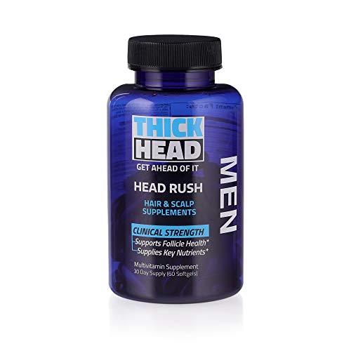 THICK HEAD Head Rush Hair Growth Supplement - 30 Days - Formulated to Promote Hair Strength and Scalp Health