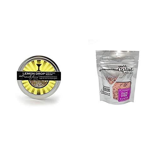 Rokz Lemon Drop Cocktail Sugar Rimmerz, 4 Ounce & Triple Berry Cocktail Sugar, 5 Ounce