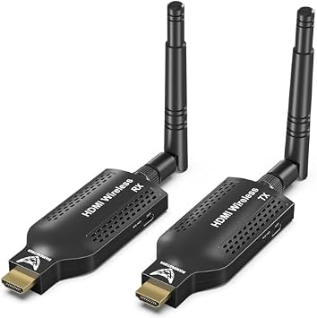 Wireless HDMI Transmitter and Receiver,1 Tx 2 Rx 4K Decode 1080P Output HDMI Extender Kit, Plug and Play, 150M/500Ft, for Streaming Video to Display/Projector from Laptop, PC, TV Box