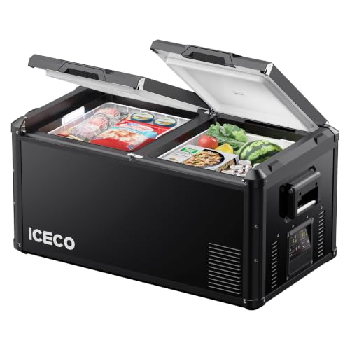 Image of ICECO VL90ProD Dual Zone 12V Fridge Freezer, 95QT Portable Refrigerator