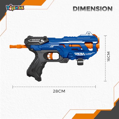 Image of Toyshine Easy to Shoot Foam Bullet Blaster Gun Toy with 8 Pc Soft Bullets Shooting Fun Outdoor Toy for Little Kids - Blue
