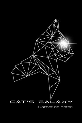  Carnet de notes pour les passionnés de chat - Cat\'s Galaxy: Bloc-note noir et blanc graphique space3 de chat