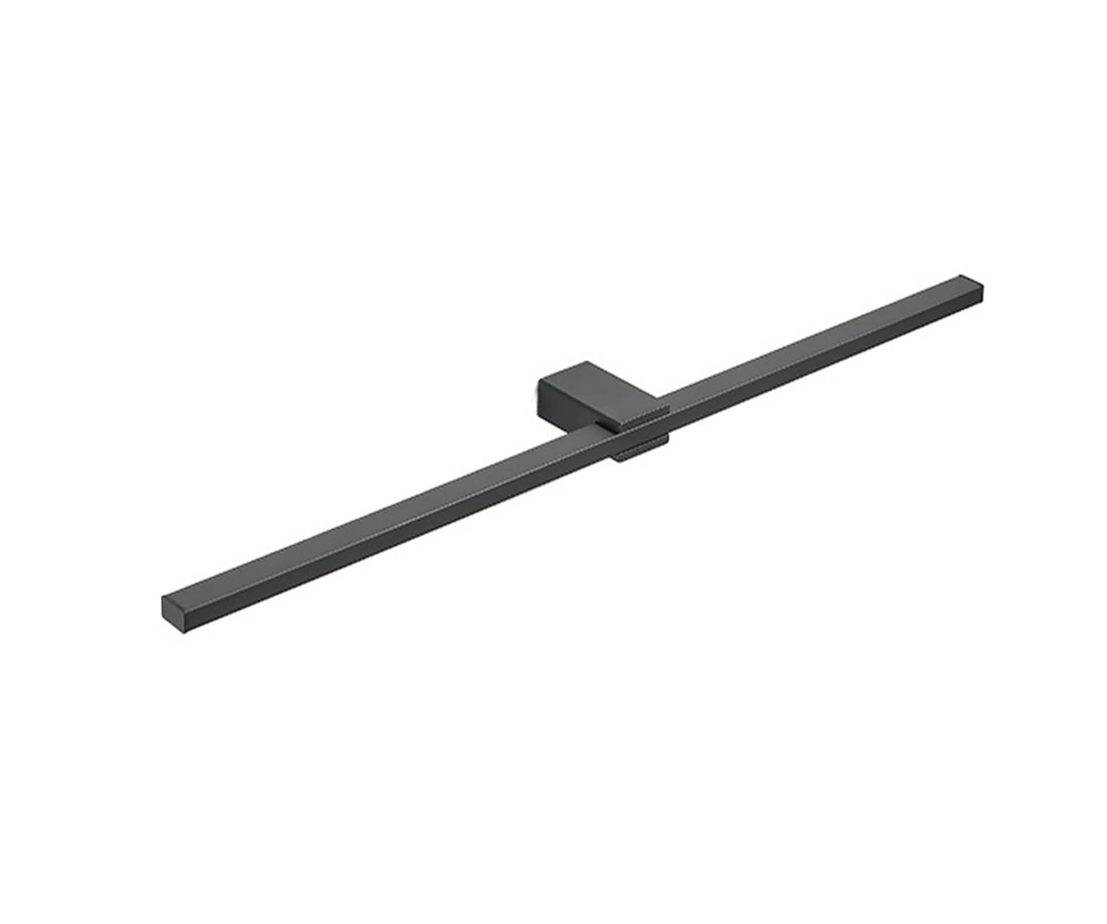 1pc Black Toilet Hanging Non Perforated Towel Rack Extendable Pole Stainless Steel(60cm Black)