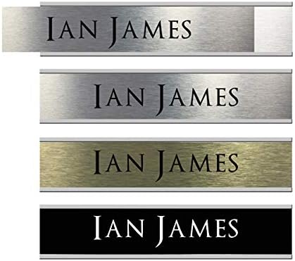 Door Name Plate ~ Replacement Slider Panels (Black)