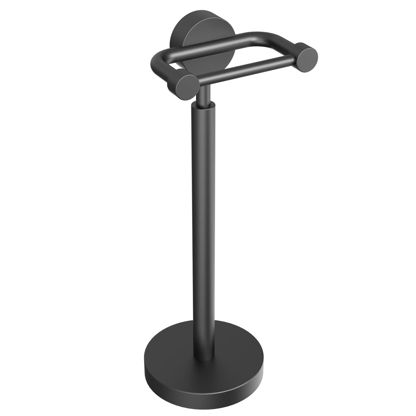 YUMORE 5.28 lb Heavy Duty Black Toilet Paper Holder Stand, Weighted Base