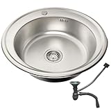 evier rond resine blanc L'évier en acier inoxydable encastré peut être intégré sans effort dans n'importe quel plan de travail de cuisine. Idéal pour les bricoleurs qui préfèrent une installation simple et rapide.